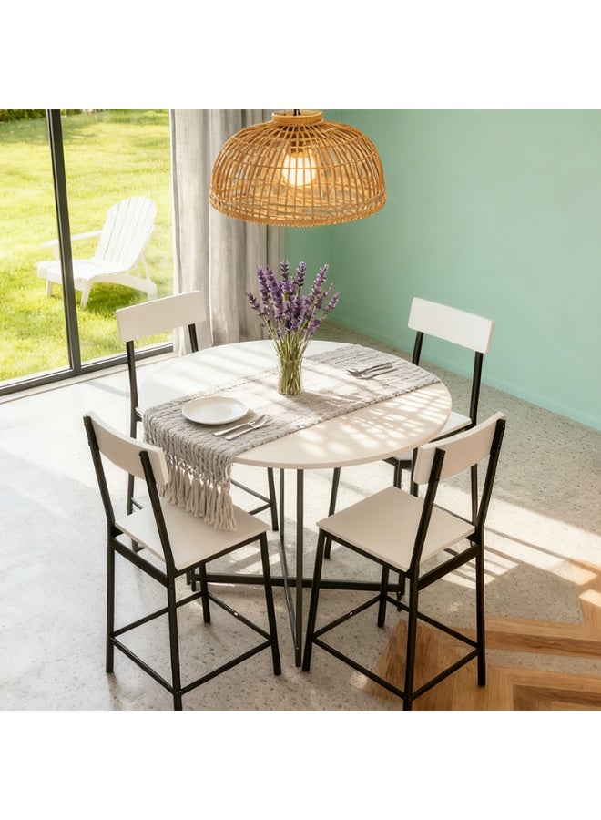 HXDream 5-Piece Dining Table Set,Dining Table with 4 chairs,Modern Kitchen Furniture,Suitable for home, restaurant, apartment - Image 1