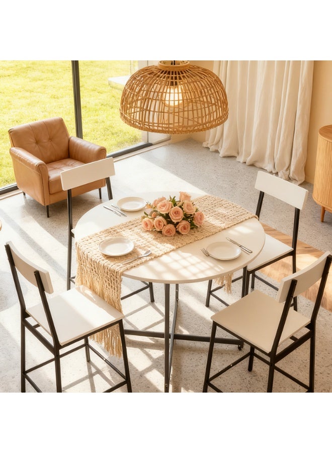 HXDream 5-Piece Dining Table Set,Dining Table with 4 chairs,Modern Kitchen Furniture,Suitable for home, restaurant, apartment - Image 2
