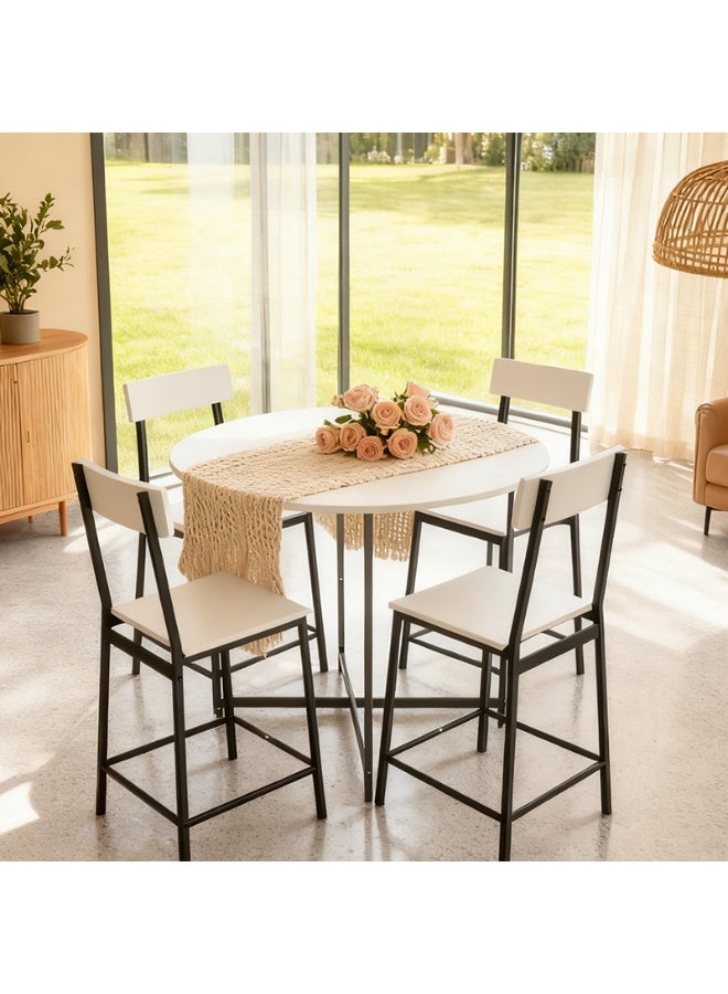 HXDream 5-Piece Dining Table Set,Dining Table with 4 chairs,Modern Kitchen Furniture,Suitable for home, restaurant, apartment - Image 3