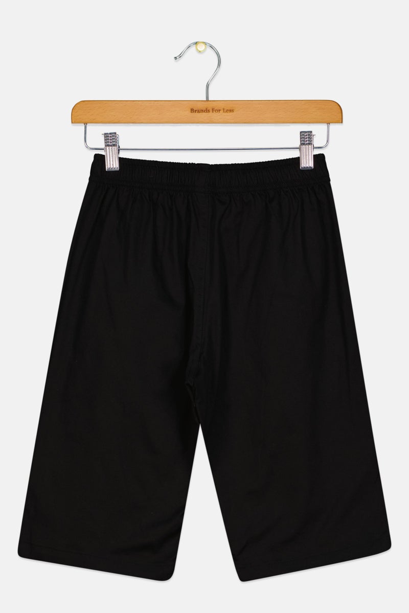 PUMA Kids Boy Sportswear Fit  Brand Logo Shorts, Black - Image 2