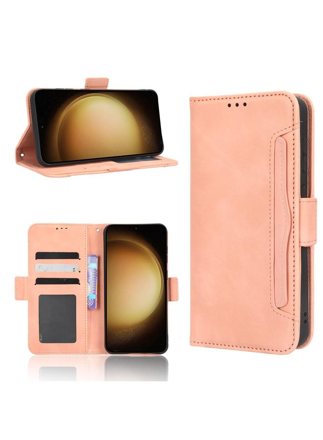 اس-توب جراب لهاتف Samsung Galaxy S23+ 5G مصنوع من الجلد وملمس جلد العجل وفتحات للبطاقات - Image 1