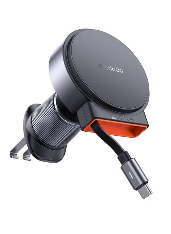 Mcdodo CH 3000 Wireless Car Charger Fast 15W Charging with Retractable USB C Cable - Image 2