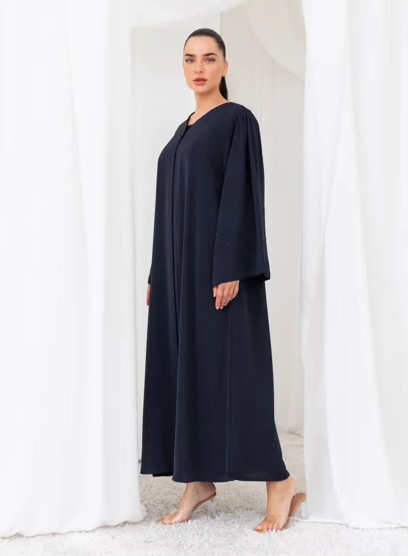 نيكياس عباية نيديا كحلي نيكاس بكريستال على الأكمام