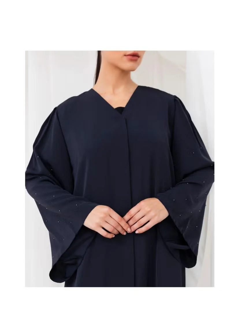 نيكياس عباية نيديا كحلي نيكاس بكريستال على الأكمام