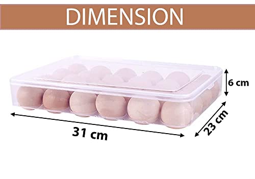 XML Eggs Tray Plastic Storage Organizer Box Container Transparent Baskets Stackable for Fridge Refrigerator For Hotel,Restaurant,Home,Kitchen Accessories Item Tools (24-EGG-BOX, 1, Count) - Image 4
