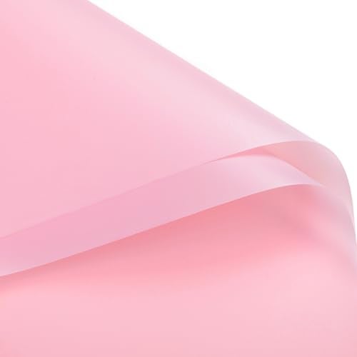 Gloreyan 20 Sheets Flower Wrapping Paper, Pink Florist Bouquet DIY Craft Fresh Flower Bouquet Wrap Waterproof Floral Wrapping Gift Box Packaging Material Florist Supplies, 22.8 * 22.8 Inches(Pink) - Image 1