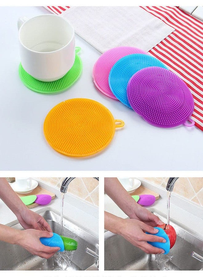 JYYHSF Silicone Dish Scrubber, Kitchen Sponges, Silicone Sponge ,Dish Brush, Silicone Sponge Dish Sponges, Kitchen Sponge Double Sided Cleaning Sponges Gadgets Tools Brush Accessories(7PCS,Multicolor) - Image 4