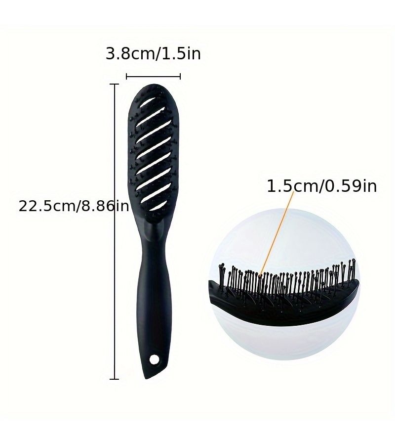 Black Heat Resistant Nylon Comb for All Hairstyles Unisex Styling Tool - Image 4