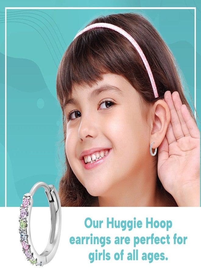 Chanteur Hypoallergenic Huggie Earrings for Girls & Women - Small Hoop Design, Perfect for Teens & Kids, Small, Brass, No Gemstone - Image 2