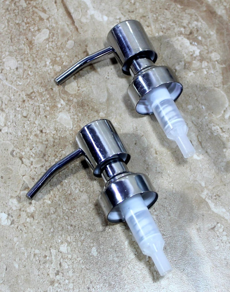 KLEO Stainless Steel Liquid Soap Dispenser Replacement Pump | Soap Pump | Lotion Pump - Pack of 2 - Image 1