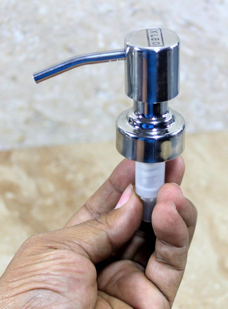 KLEO Stainless Steel Liquid Soap Dispenser Replacement Pump | Soap Pump | Lotion Pump - Pack of 2 - Image 5