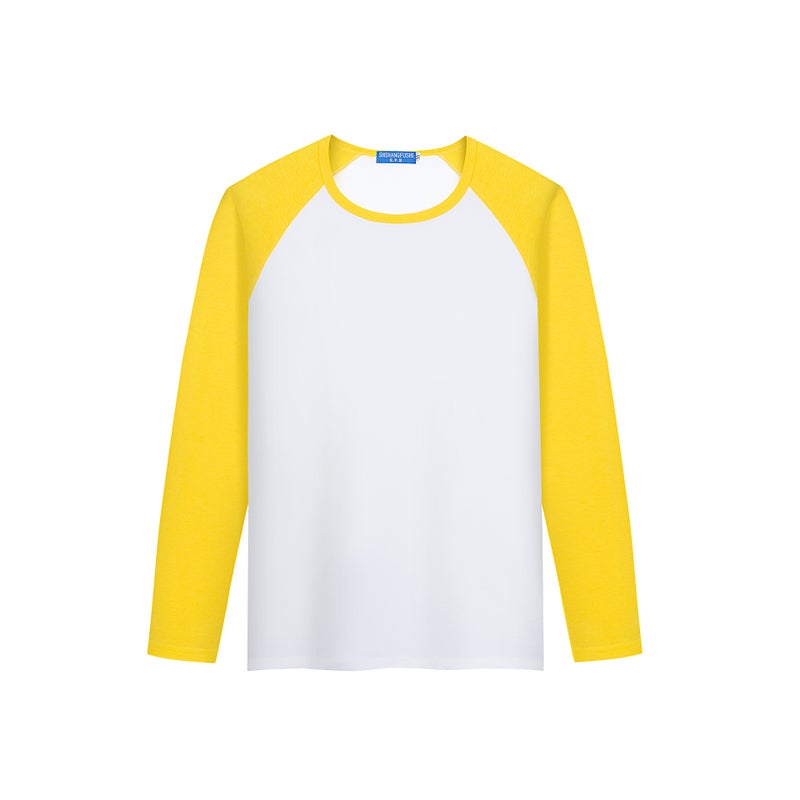 200g Modal Spot Color-Blocked Long-Sleeved T-Shirt, Free Design, Urgent Delivery - Image 5