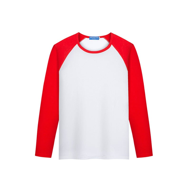 200g Modal Spot Color-Blocked Long-Sleeved T-Shirt, Free Design, Urgent Delivery - Image 1