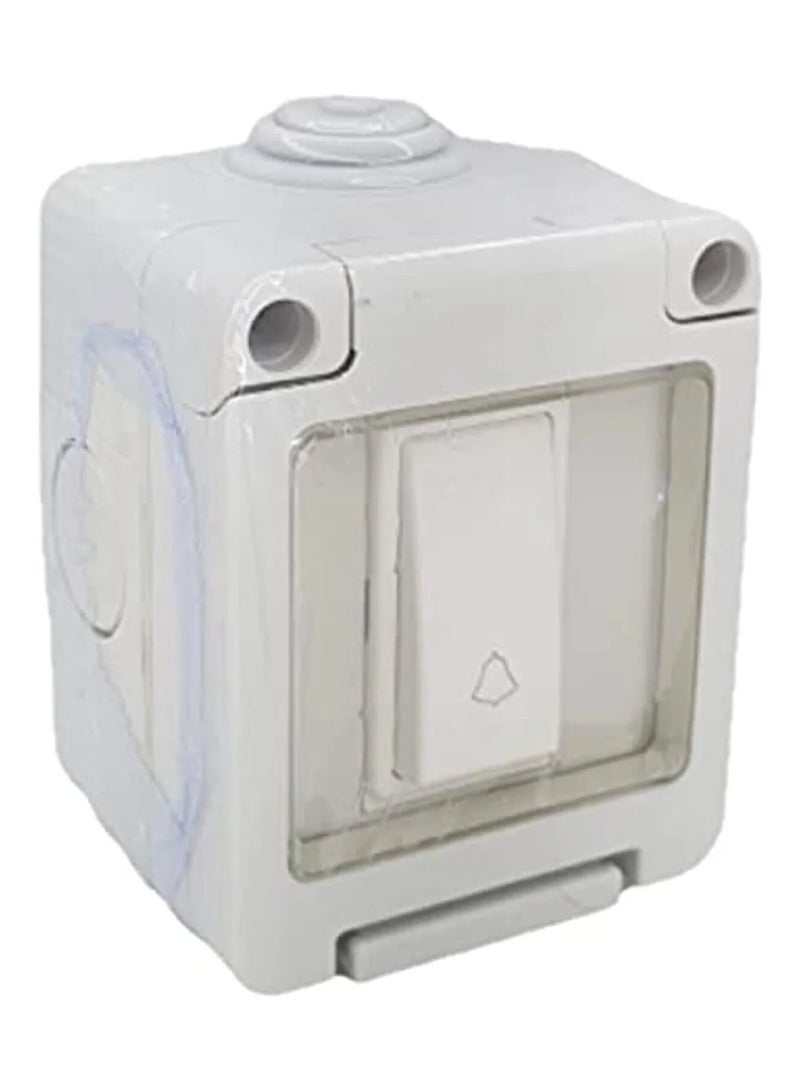 ADMORE IP55 Outdoor Waterproof Bell Switch Socket – Weatherproof Grey Wall Switch - Image 1