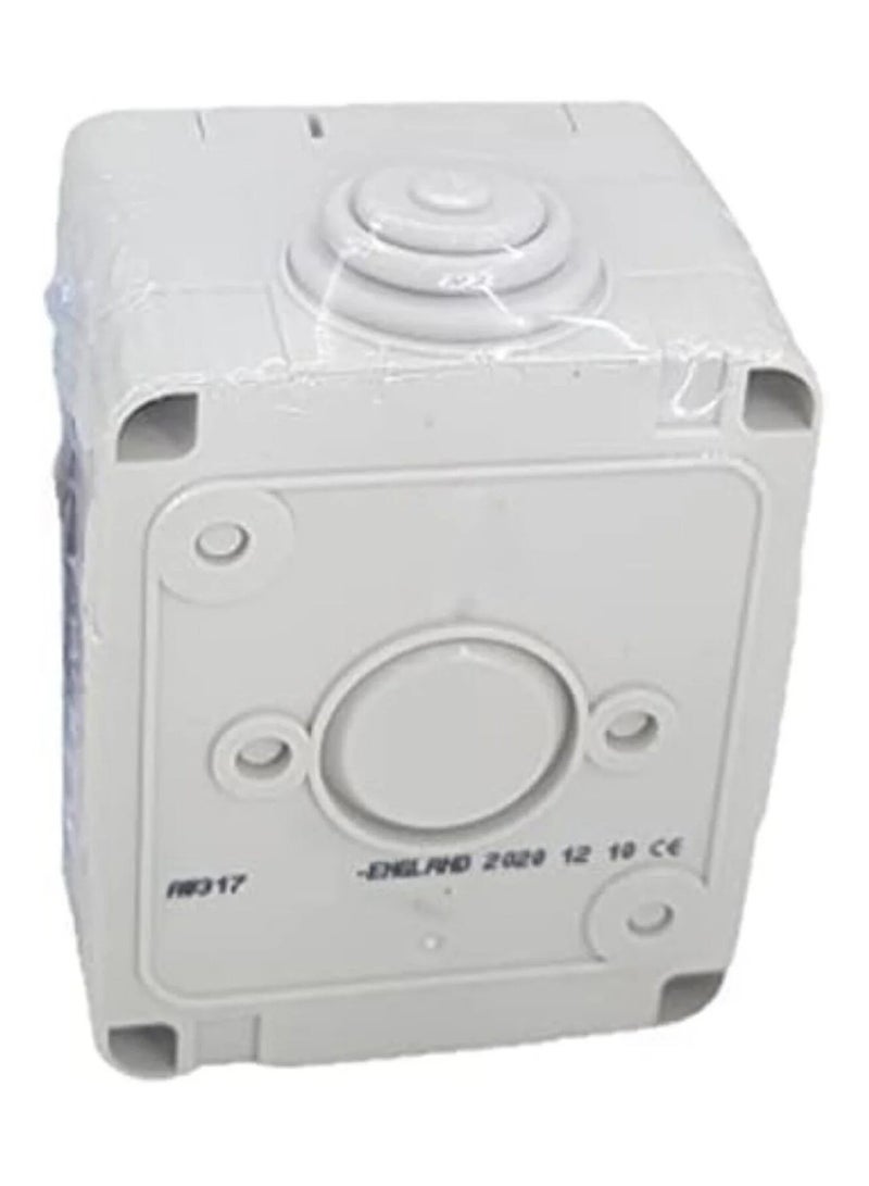 ADMORE IP55 Outdoor Waterproof Bell Switch Socket – Weatherproof Grey Wall Switch - Image 2