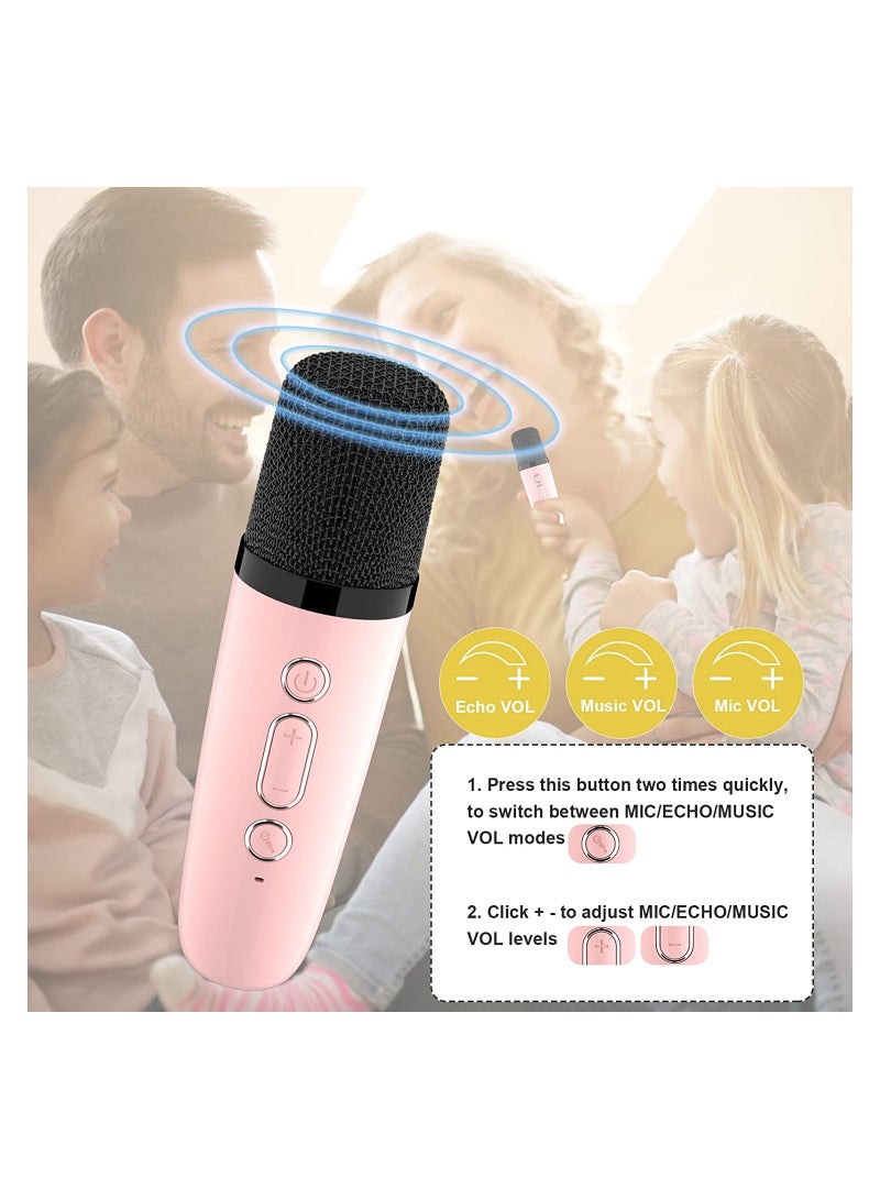 مجموعة واحدة من سماعات البلوتوث اللاسلكية مع ميكروفون ، وضبط صوت هاي فاي عالي الجهير ، يدعم بطاقة TF / صندوق صوت لاسلكي لتشغيل كابل Aux (وردي) - Image 4