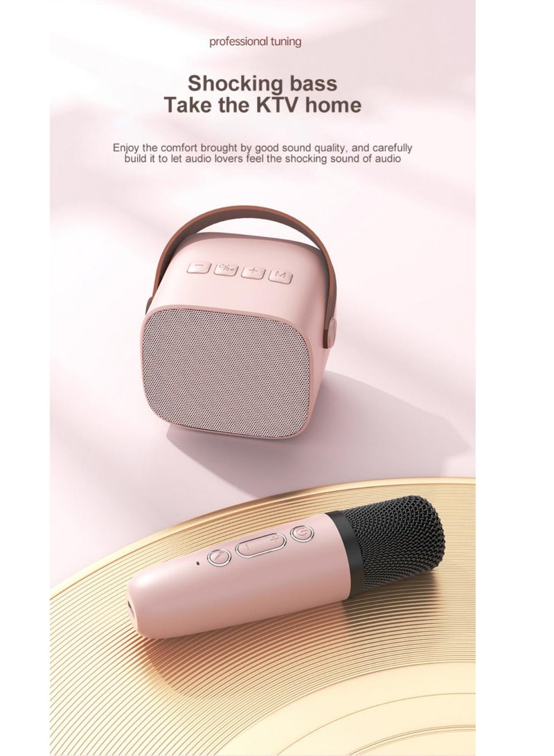 مجموعة واحدة من سماعات البلوتوث اللاسلكية مع ميكروفون ، وضبط صوت هاي فاي عالي الجهير ، يدعم بطاقة TF / صندوق صوت لاسلكي لتشغيل كابل Aux (وردي) - Image 3