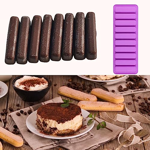 MoldBerry 10 Cavity Kitkat Chocolate Mould Silicon Long Stick ice Cube Tray chocloate Resin Candle Mould DIY Kitchen Baking Candy Stick kitkat Mould Oblong Chocolate Crackers - Image 2