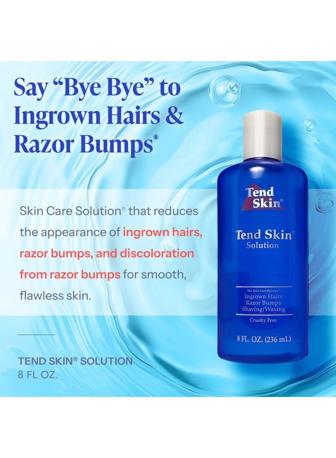 Tend Skin حل bumps الحلاقة، حل الشعر الناشئ لل bumps الحلاقة غير المرغوب فيها، الشعر الناشئ وحروق الحلاقة، تونر بعد الحلاقة والشمع للرجال والنساء، صنع في الولايات المتحدة الأمريكية، 8 أونصات - Image 2