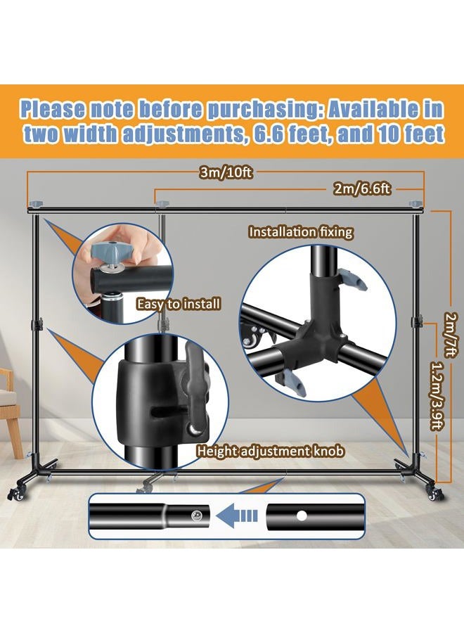 DNSbabi Versatile Heavy Duty Backdrop Stand with Wheels, 10 * 7ft Adjustable Photo Background Stand, Banner Backdrop Stand for Parties/Photography/Birthday/Studio - Image 4