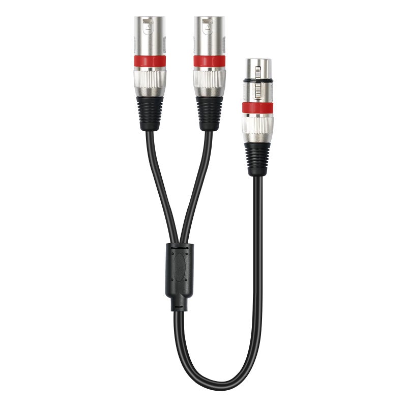 HUALEU 5Pack 5 Color 1.5FT XLR Female to Dual Male Y Splitter Cable, Female to 2 Male 3Pin-XLR Y Cable,Splitter 3Pin 1 F to 2 M for Micphone Mixer - Image 3