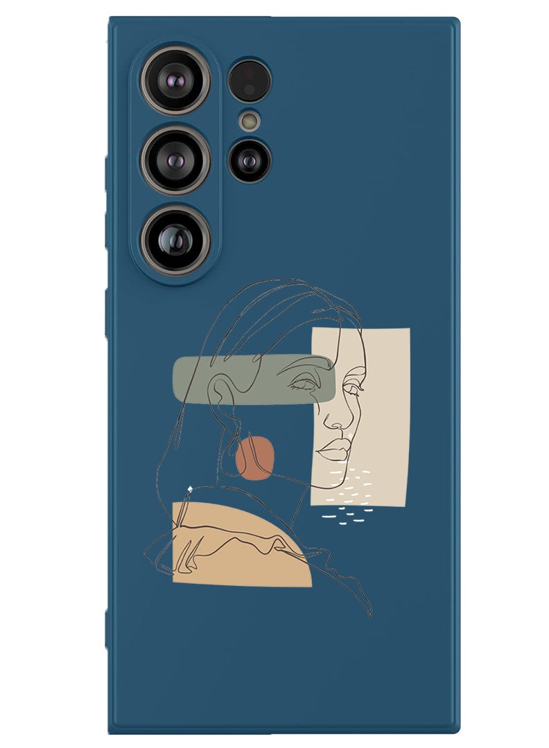 Theodor Protective Slim Fit Case Liquid Silicone Cover with Full Body Protection Anti-Scratch Shockproof Case For Samsung Galaxy S25 Ultra (Blue) - Women - Image 1