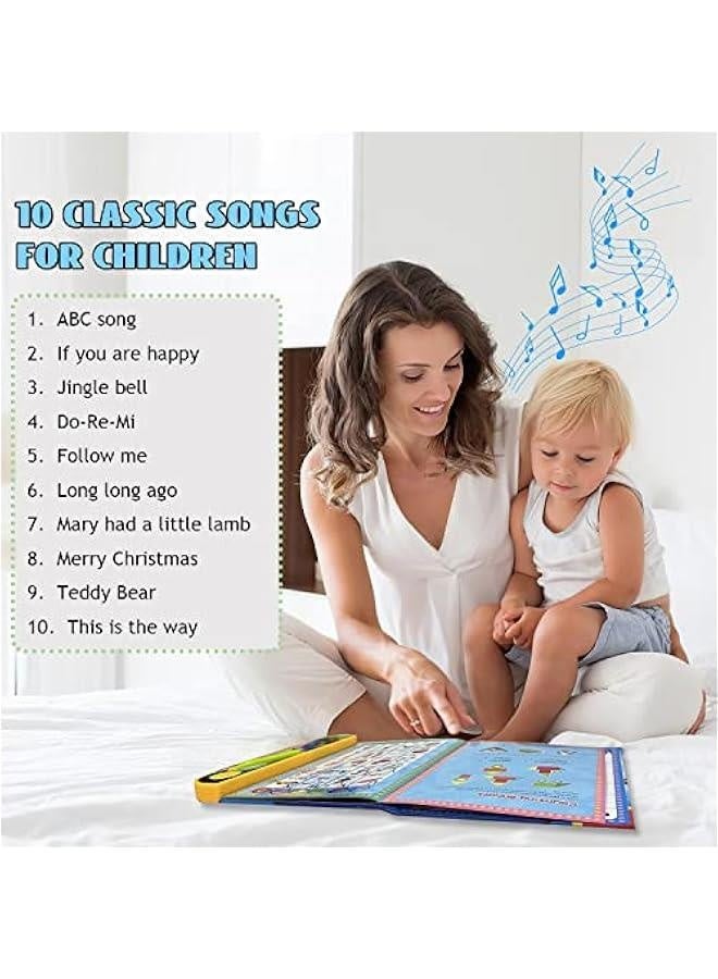 كتب صوتية تفاعلية إلكترونية للأطفال الصغار لتعلم الأبجدية والأرقام والحيوانات والموسيقى والألعاب، ألعاب تعليمية للأطفال في سن 3 و4 و5 و6 سنوات - Image 5