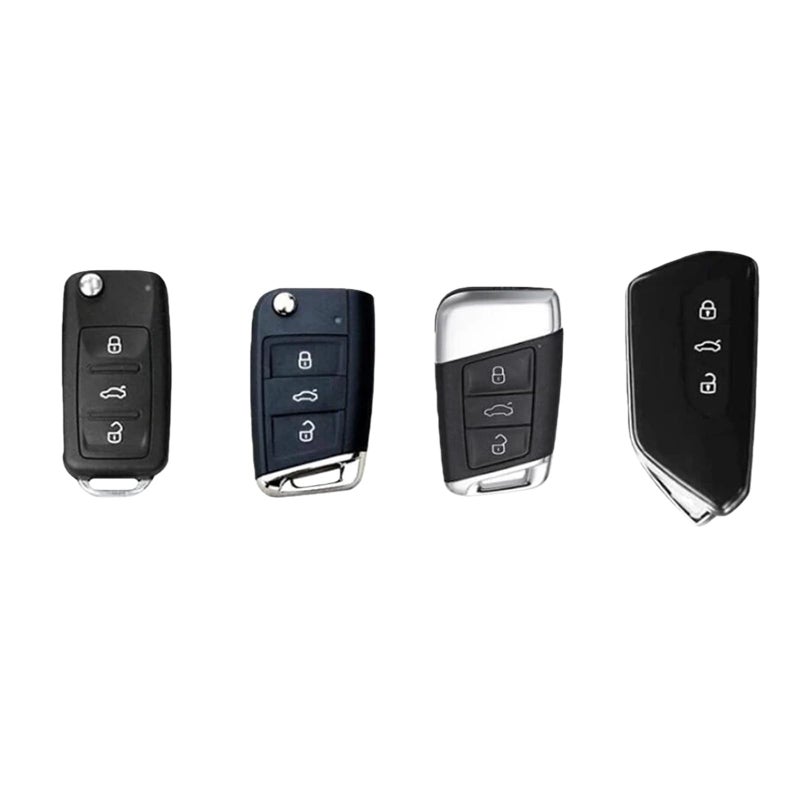 Car Key Case Full Cover Protection Shell Bag With White Chain Compatible For VW - Image 4