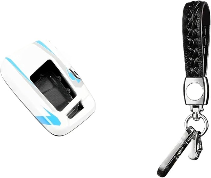 Car Key Case Full Cover Protection Shell Bag With White Chain Compatible For VW - Image 1