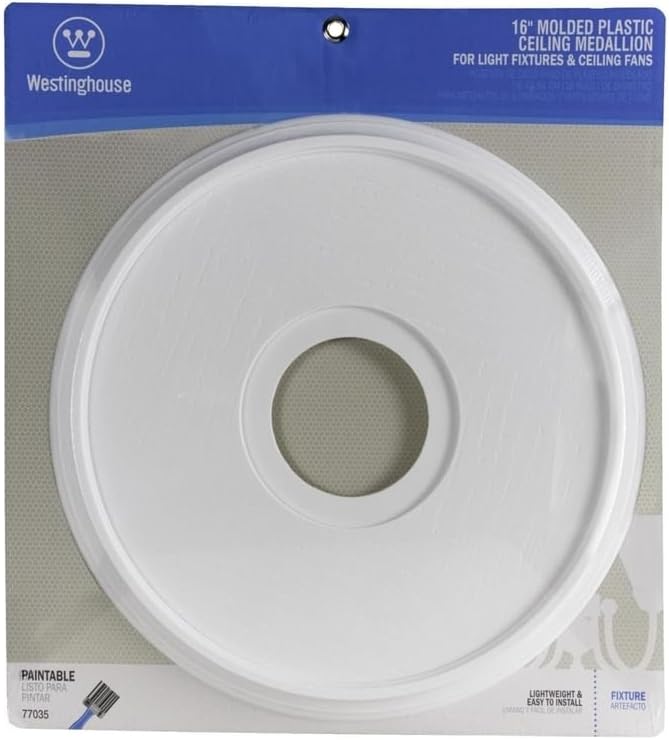 Westinghouse Westinghouse 77035 7703500 Lighting Ceiling Medallions Molded Plastic 16 Inch Dia 1534 White  - Image 2