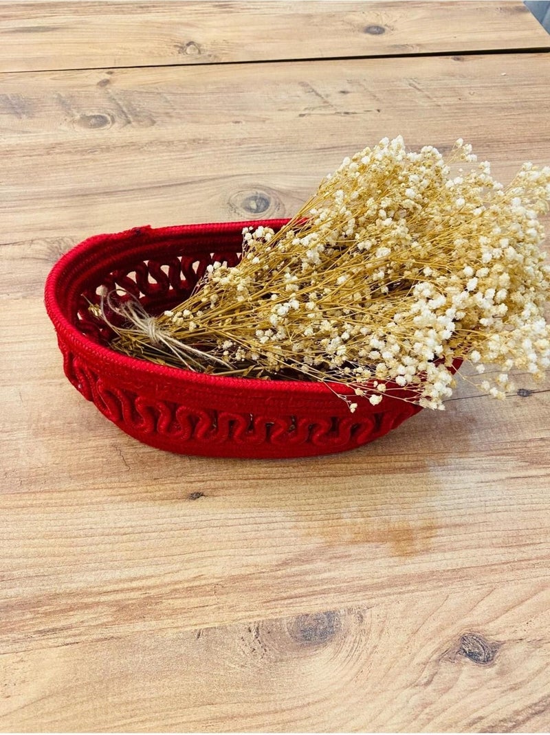 My Doğa Store Wicker, Jute, Basket, Cupboard, Organizer, Storage Basket, Bread Basket, 30X20X10 - Image 5