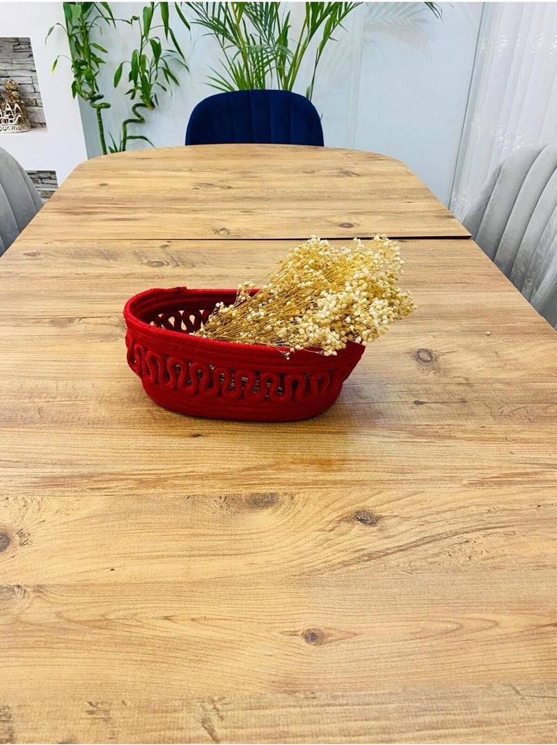 My Doğa Store Wicker, Jute, Basket, Cupboard, Organizer, Storage Basket, Bread Basket, 30X20X10 - Image 1