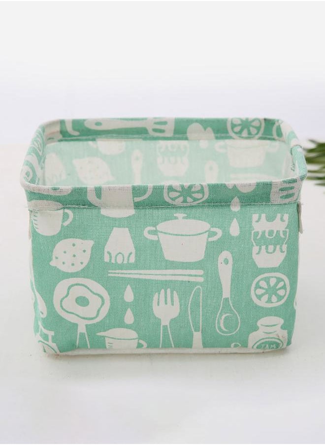 Styli - Graphic Print Square Storage Basket - Image 1