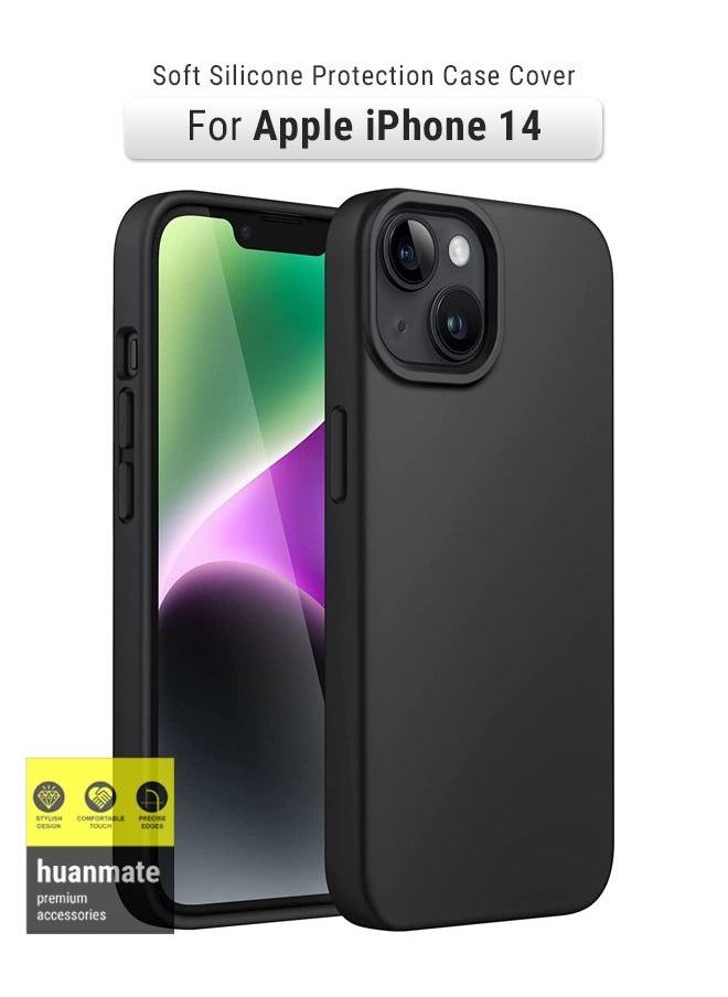huanmate - Stylish Silicone Case Cover For Apple iPhone 14 Black - Image 1