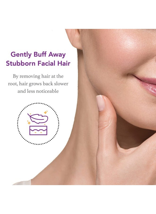 Hair off - Air Off Facial Buffer Allnatural Pain & Chemical Free Facial Hair Remover Exfoliates Skin Hair Inhibitor & Slows Regrowth Good For Travel & Touchups (3 Buffers Per Box Pack Of 1) - Image 1