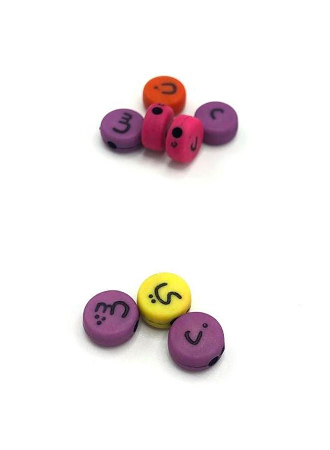 NIBEMINENT 1900-Piece DIY Crafting Arabic Alphabet Round Beads 0.4x0.7cm - Image 3