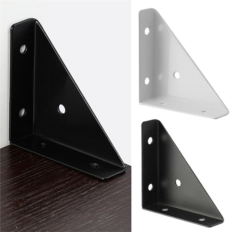 Black Angle Brackets 40Pcs Heavy Duty 90 Degree Right Triangle Reinforcement for Desk Bed Shelf Table Cabinet Drawer - Image 4