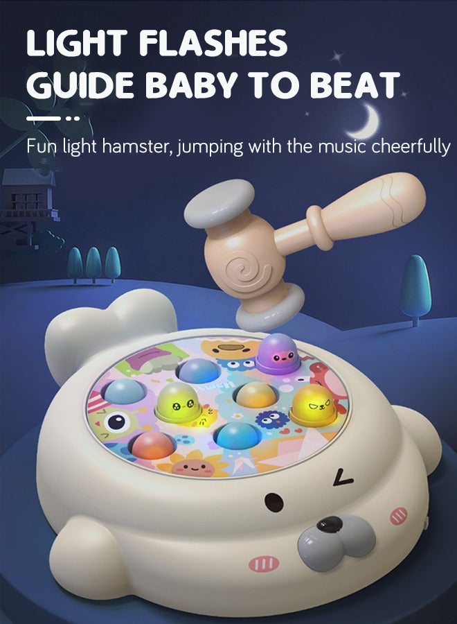 GROIC Interactive Whack-a-Mole Game, Hammering and Tapping Toy with 2 Hammers, Glowing Music Interactive Tapping Toy, Early Childhood Development Toy, Interactive Educational Toy - Image 3