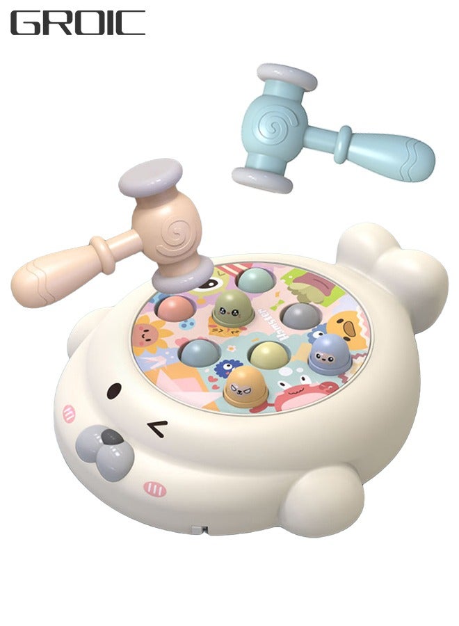 GROIC Interactive Whack-a-Mole Game, Hammering and Tapping Toy with 2 Hammers, Glowing Music Interactive Tapping Toy, Early Childhood Development Toy, Interactive Educational Toy - Image 1