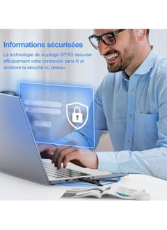 جنرال محول شبكة بيسليت WLAN 6E سرعة 5400 ميغا بت/ث للكمبيوتر، محول يو اس بي 3.0، شبكة WLAN ثلاثية النطاقات 6GHz/5.8GHz/2.4GHz، سوكت WLAN، محول واي فاي لويندوز 10/11، WPA3/MU-MIMO، OFDMA، إدخال ولعب.  - Image 5