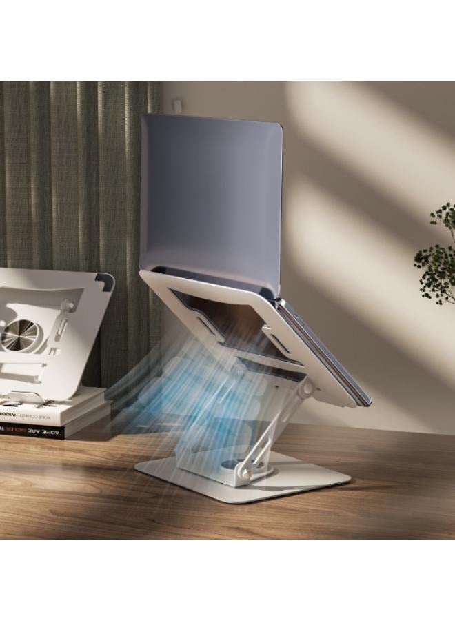 Laptop Stand 360° Rotation Upgrade Larger Sturdy Base Adjustable Laptop Stand for Desk Metal Notebook Holder Fit for Macbook Air, Macbook Pro, Lenovo, HP, ASUS, All laptops - Image 2