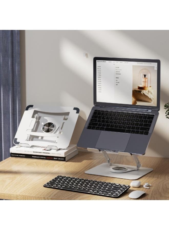 Laptop Stand 360° Rotation Upgrade Larger Sturdy Base Adjustable Laptop Stand for Desk Metal Notebook Holder Fit for Macbook Air, Macbook Pro, Lenovo, HP, ASUS, All laptops - Image 3