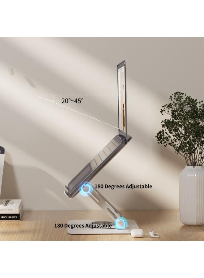 Laptop Stand 360° Rotation Upgrade Larger Sturdy Base Adjustable Laptop Stand for Desk Metal Notebook Holder Fit for Macbook Air, Macbook Pro, Lenovo, HP, ASUS, All laptops - Image 4