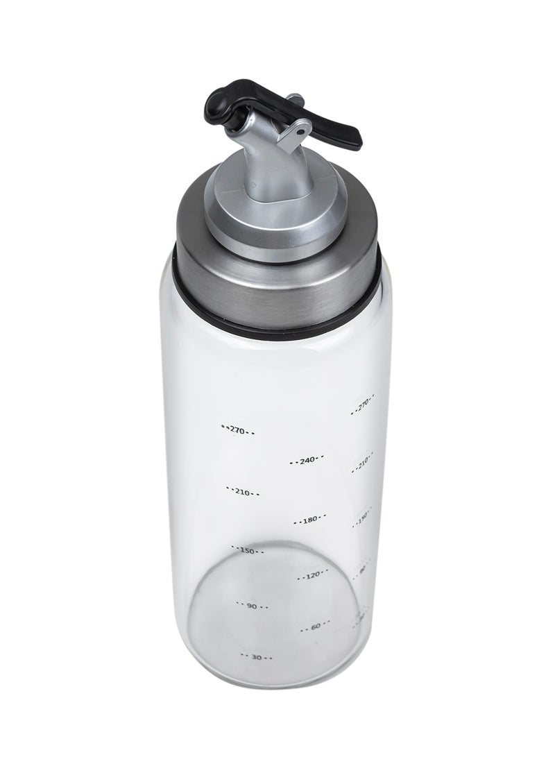 كويزين أرت زجاجة زيت زجاجية 250 مل مع مقياس من الستانلس ستيل مانعة للتسرب مع فوهة قابلة للقلب تلقائيًا - Image 3