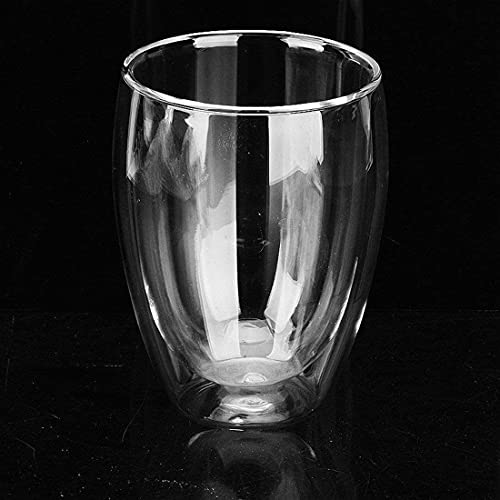 Ramkuwar with device of R Double-Wall Thermal Insulated Glass Coffee Mug for Tea Beer Juice Cappuccino 350ML Clear Glass Coffee Mugs for Hot & Cold Drinks (Pack of 2) - Image 4
