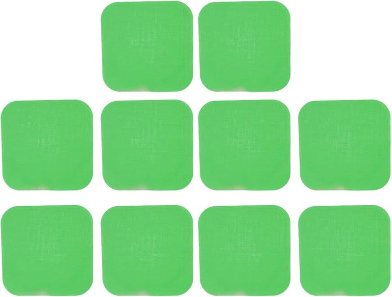 Green Soccer Spot Markers 10PCS Square Flat Floor Dots 23cm PP Training Accessory for Speed Practice - Image 2