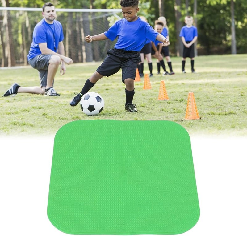 Green Soccer Spot Markers 10PCS Square Flat Floor Dots 23cm PP Training Accessory for Speed Practice - Image 4