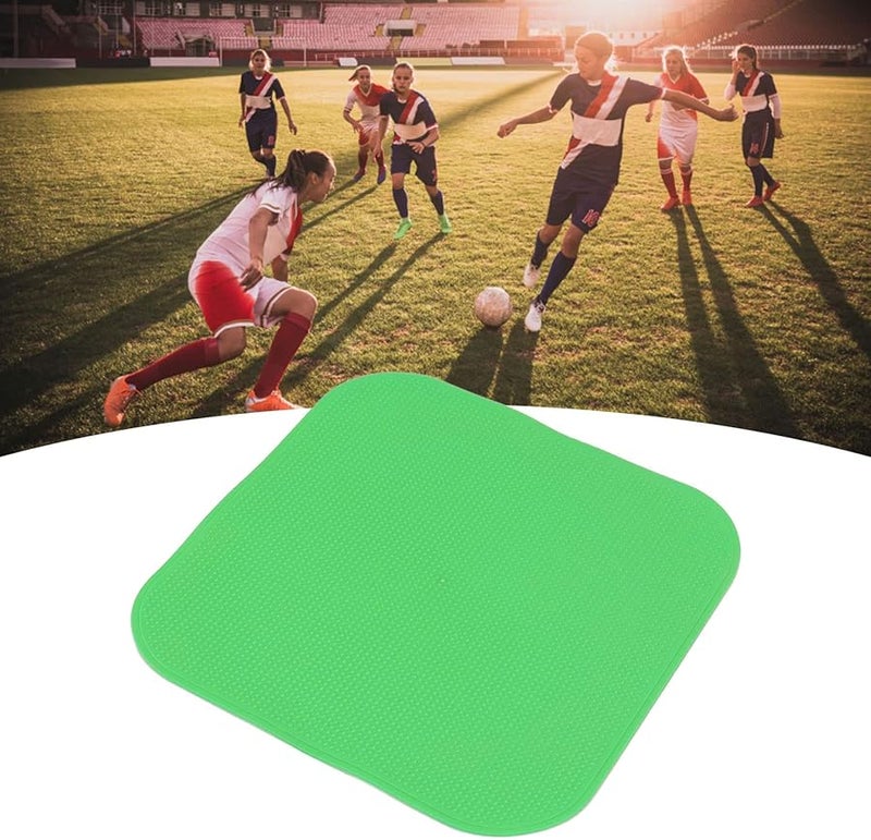 Green Soccer Spot Markers 10PCS Square Flat Floor Dots 23cm PP Training Accessory for Speed Practice - Image 3