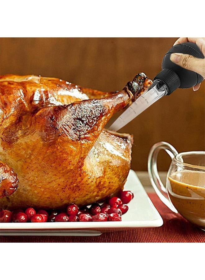 مُحقنة الديك الرومي، مُحقنة للطبخ، 28 مل أدوات مطبخ لحقن اللحم مثل الديك الرومي واللحم البقري والدجاج المشوي، مُحقنة الديك الرومي لعيد الشكر - Image 5