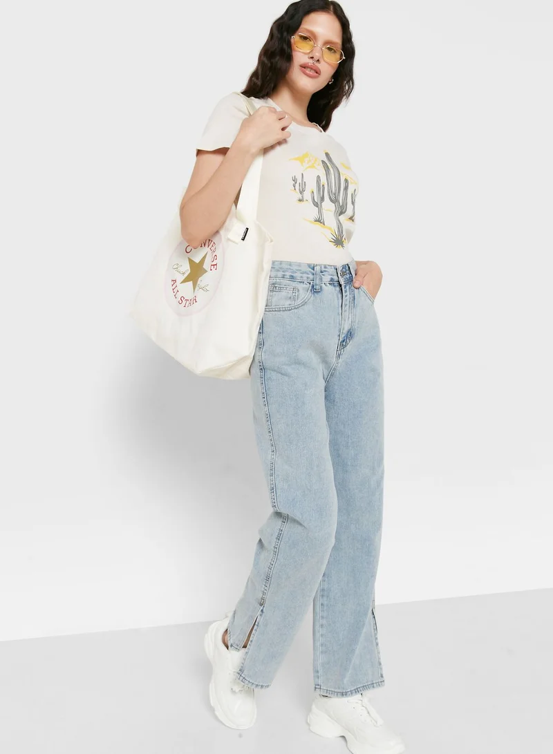 Ginger Mom Jeans With Slit